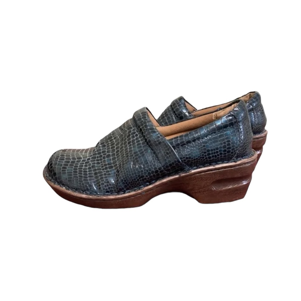 BOC BORN CONCEPT Peggy Clogs Animal Croc Print Iridescent Women’s Size 8 Width M - Picture 2 of 7